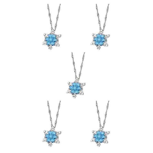Collar con colgante de cristal de copo de nieve Qarigey para Mujer Zirconia 46cm