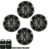 Kicker 6.5 Inch KM-Series LED Marine Speakers 41KM654LCW bundle