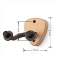 thumbnail image 3 of 2X Soporte de Pared para Guitarra, Gancho para Colgar, Base de Madera, Banjo, Bajo, Guitarra Eléctrica Acústica, Soporte para Cuello con Ranura para Púas, A, 3 of 5