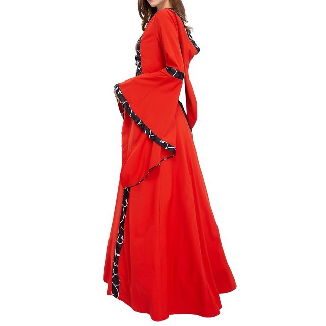 Disfraces de capucha vintage Mano de obra exquisita adecuada para carnaval TimeRedL