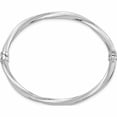 thumbnail image 2 of 10K White Gold Jbsp's Polished And Brushed Hinged Bangle Made In Turkey 10lf613w, 2 of 5