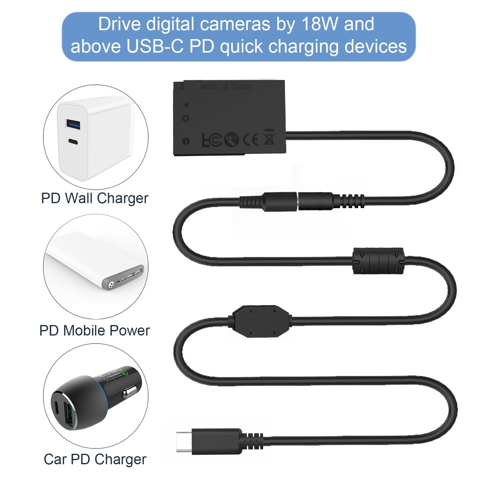 Buy F1TP ACKE18 USBC LPE17 Dummy Battery Kit for Canon EOS RP 200D