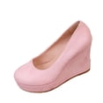thumbnail image 2 of DIVVce Wedges Heels For Women Round Toe Slip On With Platform Wedge Footwear For Casual And Dressy Daily Occasions, 2 of 8