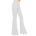 thumbnail image 4 of Jxximdong Leggings for Women Retro Hippie High Waisted Wide Leg With Pockets Long Flare Pants High Waisted Yoga Pants White M Yoga Pants, 4 of 6
