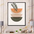 thumbnail image 3 of Designart Abstract Geometrical Sun and Moon With Leaf II FLOAT FRAME WALL ART, 3 of 4