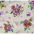 thumbnail image 4 of oneOone Organic Cotton Poplin Twill Fabric Watercolor Leaves & Flower Floral Print Fabric BTY 42 Inch Wide, 4 of 4