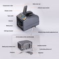 thumbnail image 4 of Automatic Tape Dispenser Cutter Electric Dual Tape Widths High Accuracy Smart Storage ABS Silicone Width Length with Pre set Number for Various Projec, 4 of 7