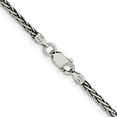 thumbnail image 4 of Sterling Silver Antiqued 2.2mm Solid Square Spiga Chain (20 X 2.2) Made In Italy qfc206-20, 4 of 5