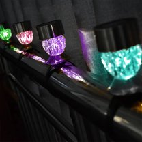 Matoen Solar Deck Lights Outdoor, 4 Pack Solar Step Lights LED Waterproof Patio Decor Solar Lights for Outside Railing, Stairs, Fence, Post, Yard and Driveway, Warm White