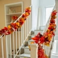 thumbnail image 5 of YingYouFu Thanksgiving Fall Fake Garland With Lights for Home Autumn Harvest Decorations|Autumn Artificial Berry Pumpkin Maple Leaf Garland Decor for Fireplace Table Front Door Holiday Party Decor, 5 of 5