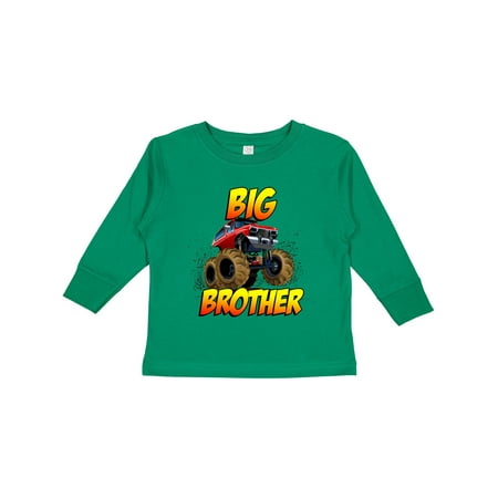 

Inktastic Big Brother Monster Truck Boys Long Sleeve Toddler T-Shirt