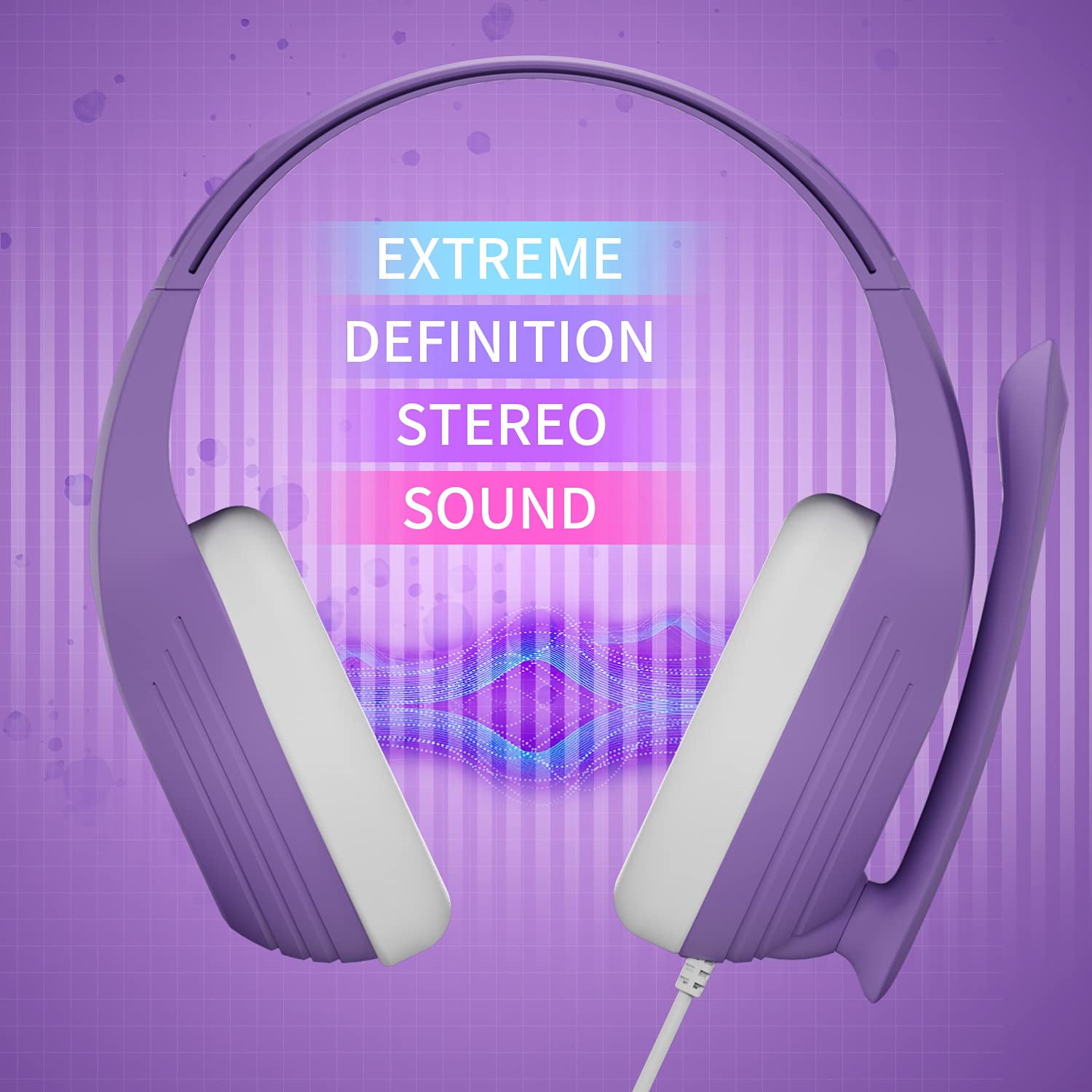 Purple Gaming Headset for Xbox One PS4 Noise Cancelling Over Ear Headphones with Microphone for Kids Purple Walmart
