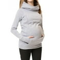 thumbnail image 7 of Women Nursing Maternity T-Shirts Long Sleeve Hooded Breastfeeding Hoodie Sweatshirts Tshirts Tee Top Female Dailywear, 7 of 7