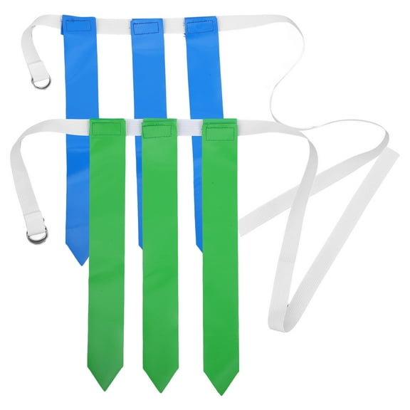 BERTDOMD 2Pcs Rugby Belt With Flags Football Waist Belt Flag Wear-resistant Football Waist Training Flag