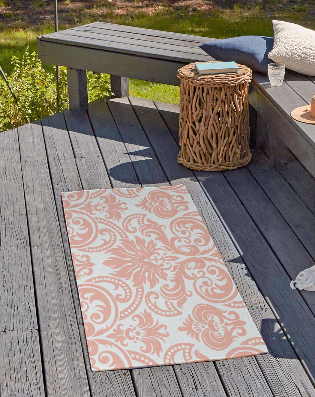 24" 36" Simply Daisy Alexys French Country Chenille Area Rug, Blush
