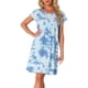 thumbnail image 1 of INSPIRE CHIC Vestido de Noche de Manga Corta para Mujeres Sleepdress Ropa de Dormir S Azul, 1 of 1