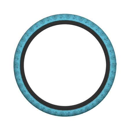 XMXY Car Steering Wheel Cover, Blue Amusement Park Non-Slip Jeep Truck Universal Elastic Steering Wheel Protector 15 inch