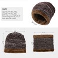thumbnail image 3 of VBIGER Winter Beanie Hat Scarf Set Warm Knit Hat Thick Knit Skull Cap For Men Women, 3 of 8
