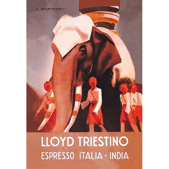 Lloyd Triestino Espresso Itali India Fine art canvas print (20" x 30")
