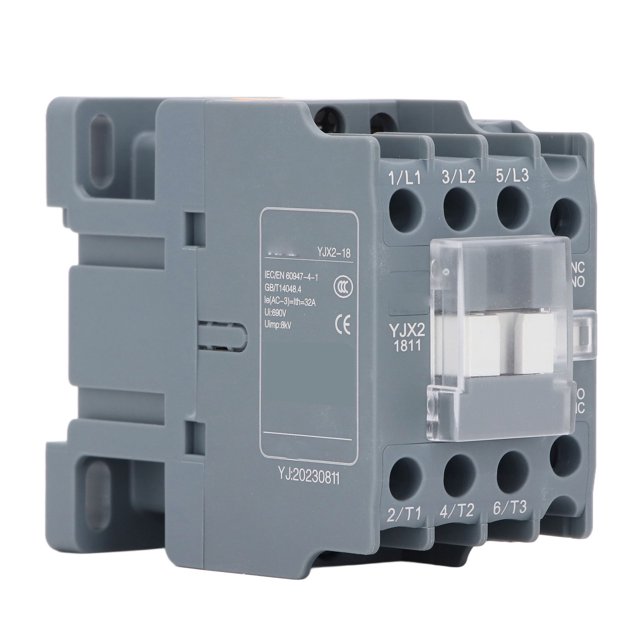 Contactor De CA De 3 Polos, Contactor De CA De Bobina De Cobre De Alta Sensibilidad 18A 1NO 1NC Reemplazo De Conductividad Fuerte Para Motor