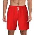 thumbnail image 2 of Goofa Red Printed Men's Swim Trunks Board Shorts Quick Dry Mens Swimming Trunks with Compression Liner,Breathable Fit Hawaii Beach Shorts-Small, 2 of 9