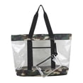 thumbnail image 2 of Eastsport Supreme Deluxe Clear Tote with Wristlet, Camo, 2 of 6