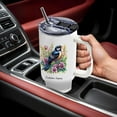 thumbnail image 5 of Custom Magpie 2 Bird Lover Tumbler 40oz with Handle and Straw – Personalized Stainless Travel Mug with Lid – Animal Gift for Girls Women Bird Fans Birthday or Christmas, 5 of 6