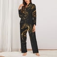 thumbnail image 2 of Sikiie Golden Dragon Tattoo Art Pajamas for Women Set, Womens Pajama Sets, Lounge Sets for Women, 2pjs for Women-X-Large, 2 of 7