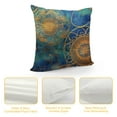 thumbnail image 4 of COMIO  Square Throw Pillow Covers Golden Blue Mandala Bohemian Pillow Cases Decorative for Home Bedroom Sofa Pillowcases Standard, 4 of 5