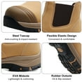 thumbnail image 5 of OUXX Steel Toe Chelsea Work Boots for Men – Slip-On Safety Boot, Waterproof Leather, Slip-Resistant Sole, Kevlar Puncture-Proof Midsole, ASTM F2413-18 EH Rated, 5 of 6