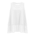 thumbnail image 5 of WCJM Womens Basic Chiffon Tank Top Sleeveless Double Layers Lightweight Comfy Blouse Tunic Classic Summer Top Women's Camis（White,2XL）, 5 of 7