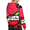 thumbnail image 4 of Lsque Geometry Dash Pattern Casual Women's Hoodie,Hooded Sweatshirt with Kangaroo Pocket,Pullover Hoodie with Eye-catching Drawstrings-Small, 4 of 8
