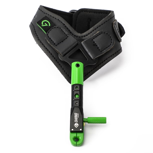 Liberación de lazo Ajustable Handy Instalación Operación de estilo tonto Accesorios para tiro con arco Aleación de aluminio Gran resiliencia Ayuda Toma de disparo Verde Eigraketly OD003067-04