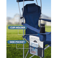 thumbnail image 7 of VicTsing Beach Chair with Canopy Shade, 25'' High Back Folding Camping Chair with Removable Headrest, Cup Holder, Side Pocket, 330 lbs Capacity, 7 of 7