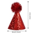 thumbnail image 3 of 10 unidades de mini gorros de fiesta con lentejuelas, diseño ajustable con pompón, de poliéster, para niños, cachorros, gatos, peluches, cumpleaños, festivales, fiestas y decoración DIY, 3 of 8