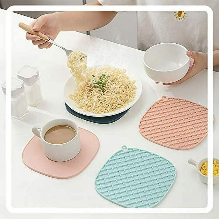 TPR Trivet Mat for Hot Dishes, Multi-Use Hot Pads Kitchen Trivets for Hot  Pan and Pot Holder 