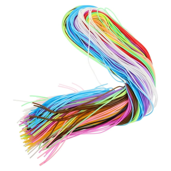 Soimiss 200Pcs PVC Cord Assorted Color Craft Trim Cord for DIY Bracelets and Keyrings