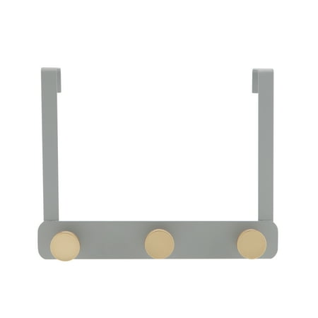 

Elle Home 3 Hook Over the Door Hook in Matte Grey and Gold