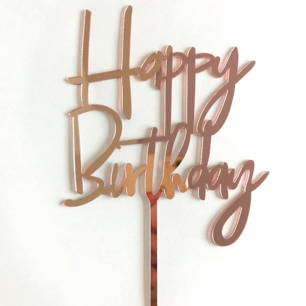 Tarjeta de acrílico para decoración de tartas de feliz cumpleaños, complemento para hornear, tarjeta con bandera, complemento para decoración de tartas, tarta de cumpleaños