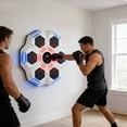 thumbnail image 4 of WEGFTDUOP Smart Music Boxing Electronic Wall Targets ABS Material 6-Target Bluetooth Audio LED Display Adjustable Height No-Drill Home Family Fitness Response Speed Training Equipment, 4 of 8