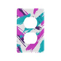 Yayeee Duplex Wall Plate 1-Gang 4.5"x2.7" Home Receptacle Light Switch Decorative Outlet Cover, Abstract Drawing