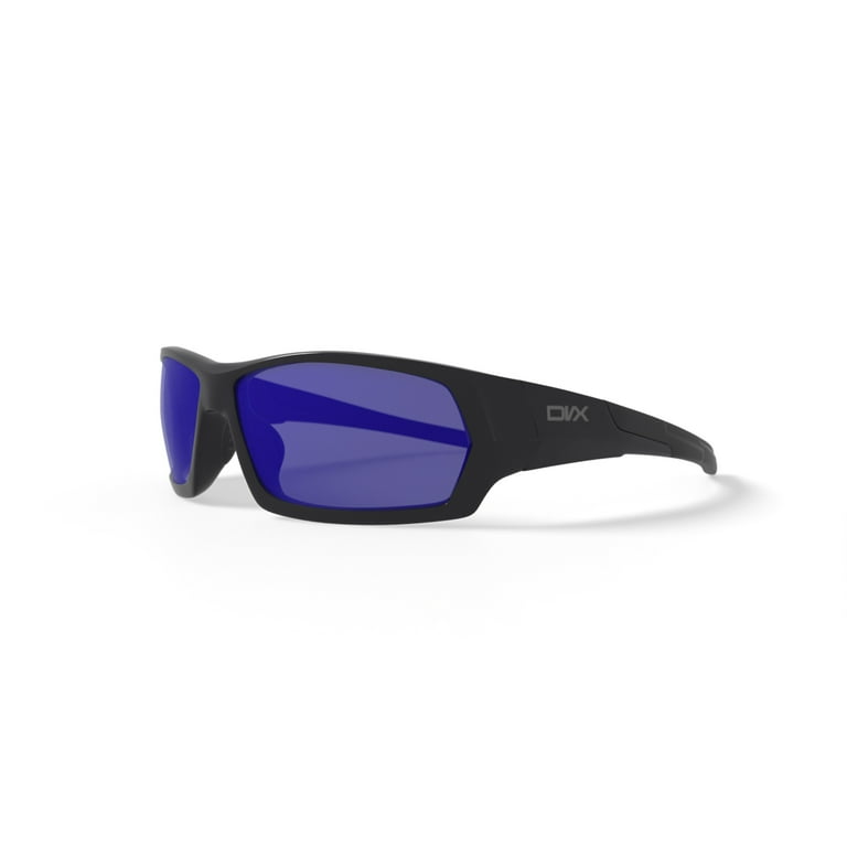 DVX Next Sport Prescription Sunglasses, Blue Mirror Lenses/Gloss
