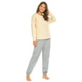 thumbnail image 2 of MintLimit Women's Solid Pajamas Sets Long Sleeve Tops and Jogging Pants Lounge Sleepwear Pjs Set, 2 of 4