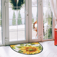 thumbnail image 2 of CURLYOOT Yellow Sunflower Summer Floral Half Round Door Mat, Indoor Outdoor Entrance Rug, Semi Circular Area Rug, Non Slip Washable Absorbent Doormat, Laundry Room Rug 40'' x 63'', 2 of 7