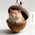 thumbnail image 2 of Seyotauo Forest Christmas Ornaments 3.15 Inches Acrylic Handcrafted - Sleeping Squirrel Fox Owl Bunny Hedgehog in Nuts, Christmas Tree Festive Christmas Decor for Garlands Wreaths Tabletop Home Decor, 2 of 6