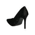 thumbnail image 3 of New Women Qupid Milia-01 Velvet Pointy Toe Stiletto Pump, 3 of 5
