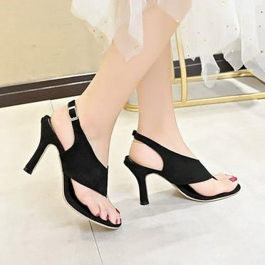 Sandals For Women, Women's Sandals Fashion High Heels Sandals Summer Women Shoes Ankle Strap Heels Summer Shoes Women High Heels Black,Summer casual versatile shoes