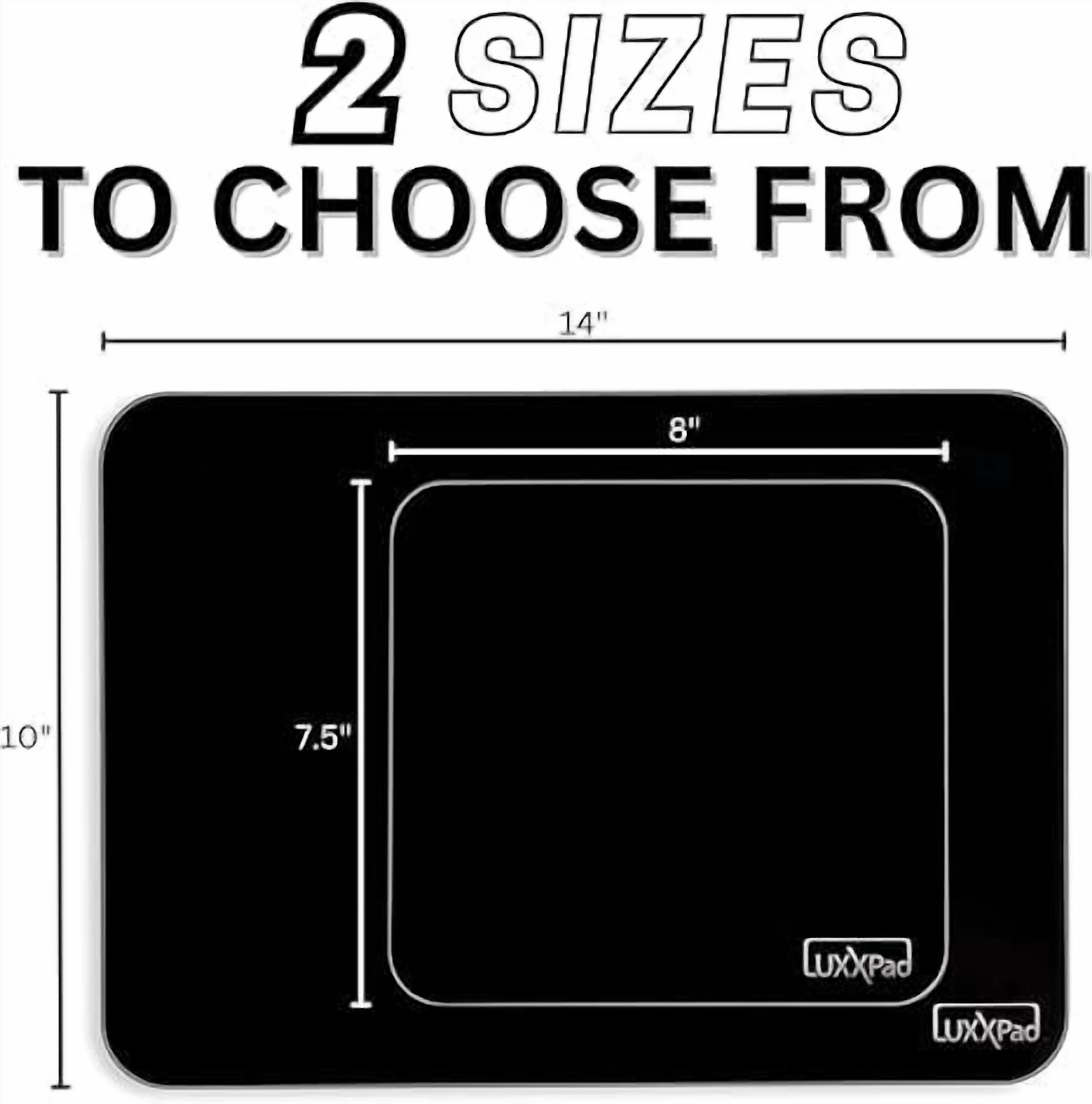 LuxxPad Tempered Glass Mouse Pad - Enhanced Precision for Gaming & Work, Durable & Scratch-Resistant, Colors (Black, 10" x 14")