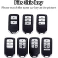 thumbnail image 2 of Key Fob Cover Compatible with Fit for Honda Civic Fit Accord Pilot Bin Chi Odyssey CR-V CRV URV XRV, 2/3/4 Buttons, Keychain Case Holder Protector,Grey, 2 of 5