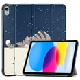 thumbnail image 1 of Case for Apple iPad 10th Generation 10.9 Inch Case 2022, PU Leather Thin Slim Lightweight Trifold Shell Corner Protection Smart Folio Cover with Auto Sleep/Wake and Support Pencil Holder, Cute Cat, 1 of 10